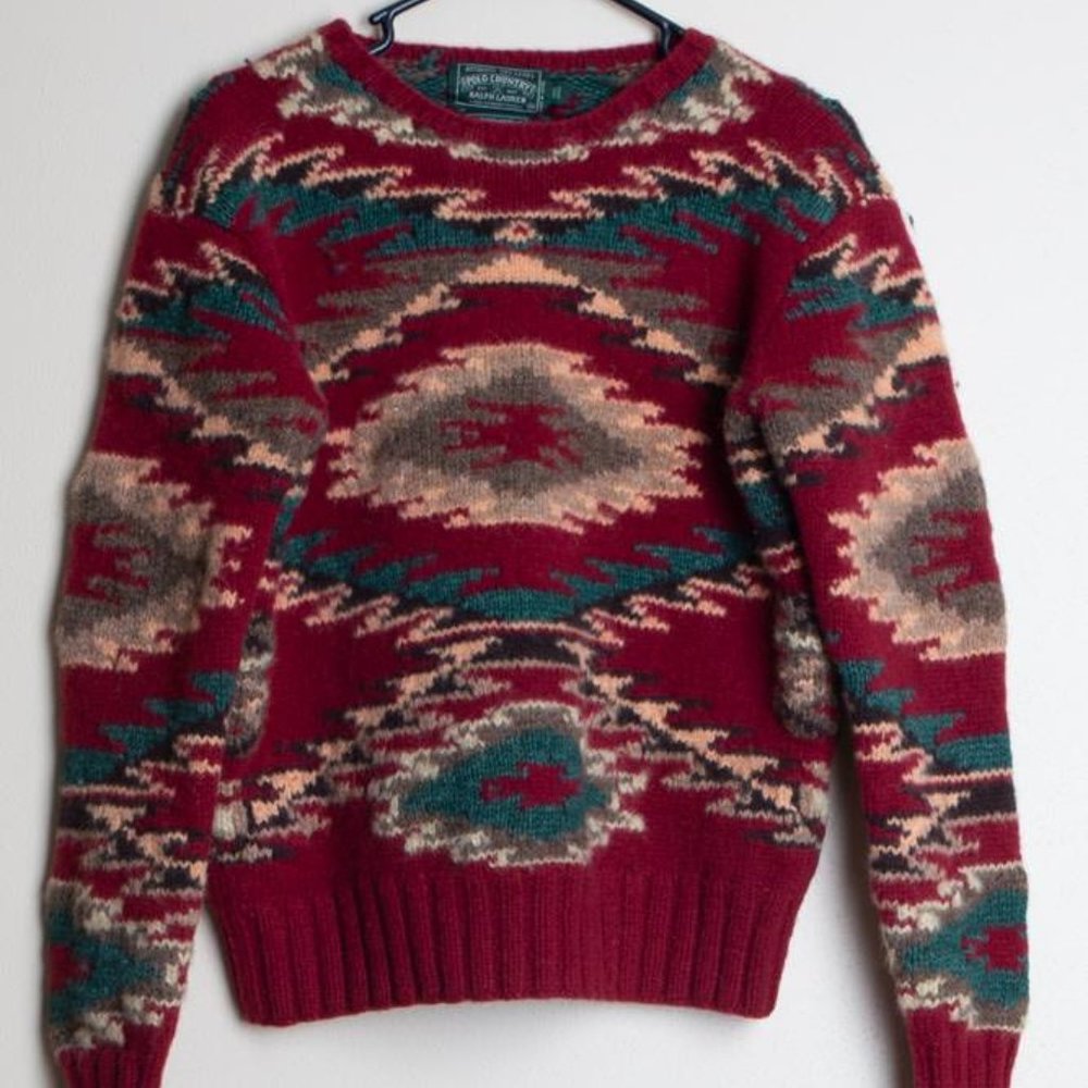 Ralph Lauren western print Wool sweater